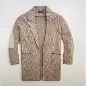 Sophie open-front sweater blazer in chevron